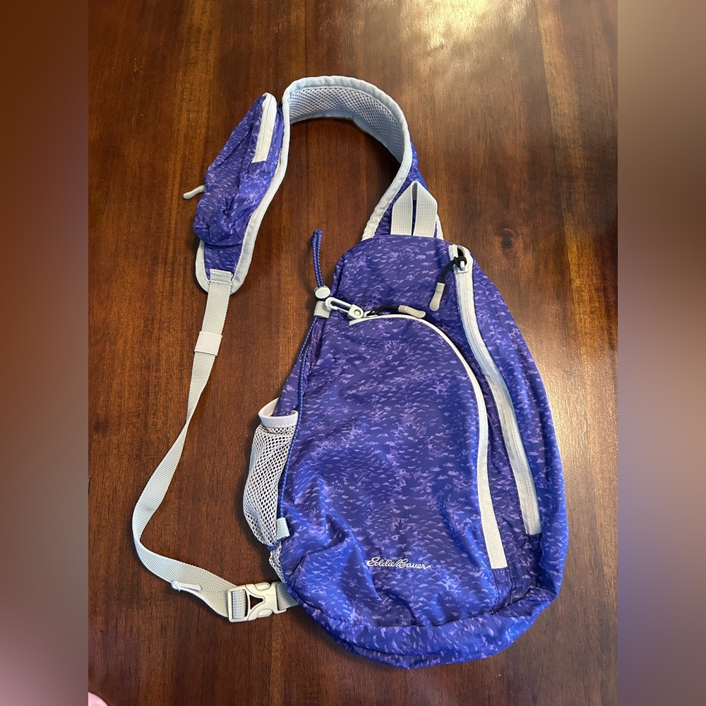 Eddie Bauer Sling Bag Pruple and gray